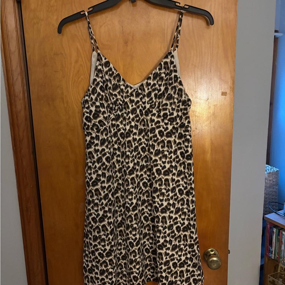 Leopard Print Slip Dress